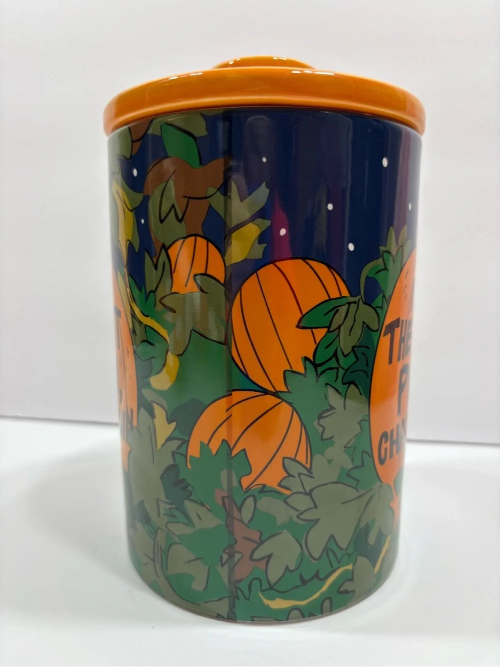 Charlie Brown Great Pumpkin Ceramic Canister - Orange